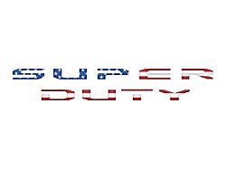 Tailgate Letter Overlays; American Flag (23-25 F-250 Super Duty King Ranch, Platinum)