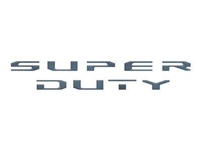 Tailgate Letter Overlays; Azure Gray (23-25 F-250 Super Duty King Ranch, Platinum)