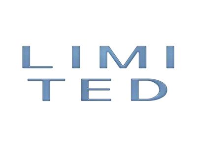 Tailgate Letter Overlays; Azure Gray (23-25 F-250 Super Duty Limited)