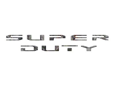 Tailgate Letter Overlays; Camouflage (20-22 F-250 Super Duty Platinum; 20-25 F-250 Super Duty Limited)