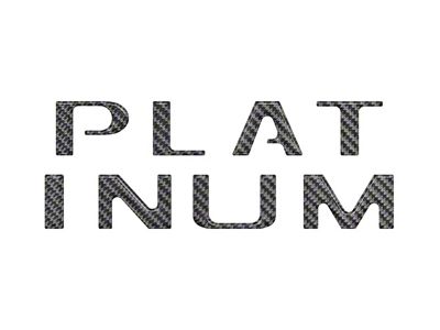 Tailgate Letter Overlays; Domed Carbon Fiber (20-22 F-250 Super Duty Platinum)