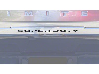 Tailgate Letter Overlays; Forged Carbon Fiber (23-25 F-250 Super Duty King Ranch, Platinum)