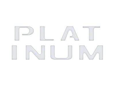 Tailgate Letter Overlays; Gloss White (20-22 F-250 Super Duty Platinum)