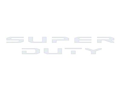 Tailgate Letter Overlays; Gloss White (23-24 F-250 Super Duty King Ranch, Platinum)