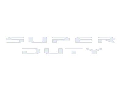 Tailgate Letter Overlays; Gloss White (23-25 F-250 Super Duty King Ranch, Platinum)