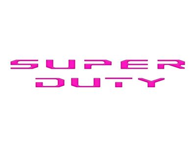 Tailgate Letter Overlays; Hot Pink (20-22 F-250 Super Duty Platinum; 20-25 F-250 Super Duty Limited)