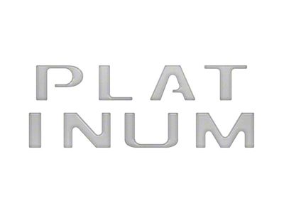 Tailgate Letter Overlays; Iconic Silver (20-22 F-250 Super Duty Platinum)