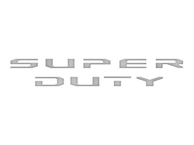 Tailgate Letter Overlays; Iconic Silver (20-22 F-250 Super Duty Platinum; 20-25 F-250 Super Duty Limited)