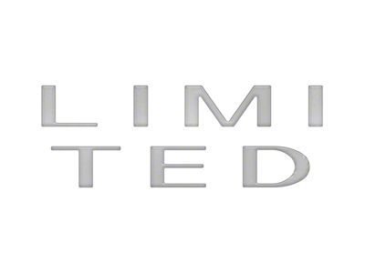 Tailgate Letter Overlays; Iconic Silver (23-25 F-250 Super Duty Limited)