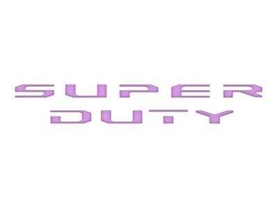 Tailgate Letter Overlays; Lavender Purple (23-25 F-250 Super Duty King Ranch, Platinum)
