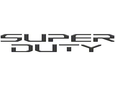 Tailgate Letter Overlays; Matte Reflective Black (20-22 F-250 Super Duty, Excluding King Ranch, Limited & Platinum)