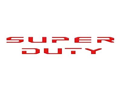 Tailgate Letter Overlays; Race Red (20-22 F-250 Super Duty Platinum; 20-25 F-250 Super Duty Limited)