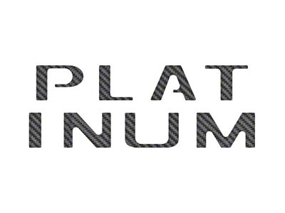 Tailgate Letter Overlays; Raw Carbon Fiber (20-22 F-250 Super Duty Platinum)
