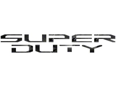 Tailgate Letter Overlays; Reflective Black Shadow (20-22 F-250 Super Duty, Excluding King Ranch, Limited & Platinum)