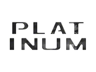 Tailgate Letter Overlays; Reflective Black Shadow (20-22 F-250 Super Duty Platinum)