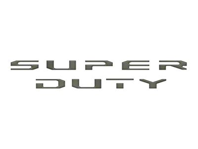 Tailgate Letter Overlays; Stone Gray (20-22 F-250 Super Duty Platinum; 20-25 F-250 Super Duty Limited)