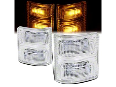 Towing Mirror Amber LED Turn Signal Lights; Chrome (11-16 F-250 Super Duty)