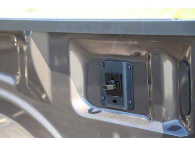 Truck Bed Tie Downs; Black (17-26 F-250 Super Duty)