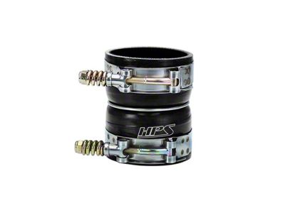 Turbo Outlet Silicone Boot Hose with Clamps; Black (08-10 6.4L Powerstroke F-250 Super Duty)