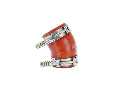Turbo Outlet Silicone Boot Hose with Clamps; Orange (03-04 6.0L Powerstroke F-250 Super Duty)