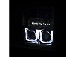 U-Bar Style Projector Headlights; Black Housing; Clear Lens (08-10 F-250 Super Duty w/o Factory Sealed Beam Headlights)