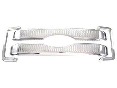 Upper Grille Overlay; Chrome (11-16 F-250 Super Duty King Ranch, Lariat, XL, XLT)