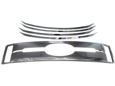 Upper Grille Overlay; Chrome (17-19 F-250 Super Duty XL, XLT)