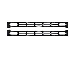 Upper Grille Overlay; Gloss Black (23-25 F-250 Super Duty XL, XLT)