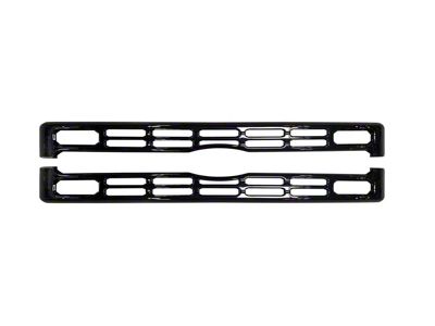 Upper Grille Overlay; Gloss Black (23-25 F-250 Super Duty XL, XLT)