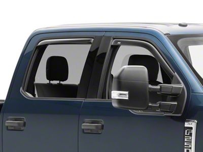 Ventvisor Window Deflectors; Front and Rear; Dark Smoke (17-22 F-250 Super Duty SuperCrew)