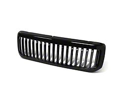 Vertical Fence Style Upper Replacement Grille; Black (99-04 F-250 Super Duty)