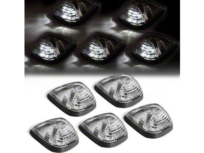 White LED Cab Lights; Chrome (11-16 F-250 Super Duty)