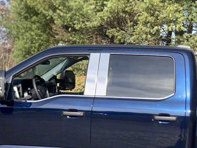 Window Sill Trim Set; Stainless Steel (23-25 F-250 Super Duty SuperCab)