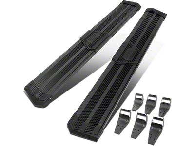 10-Inch Pleated Step Bar Running Boards; Black (17-25 F-350 Super Duty SuperCrew)