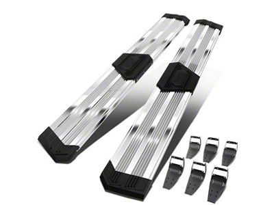10-Inch Pleated Step Bar Running Boards; Chrome (17-25 F-350 Super Duty SuperCab)