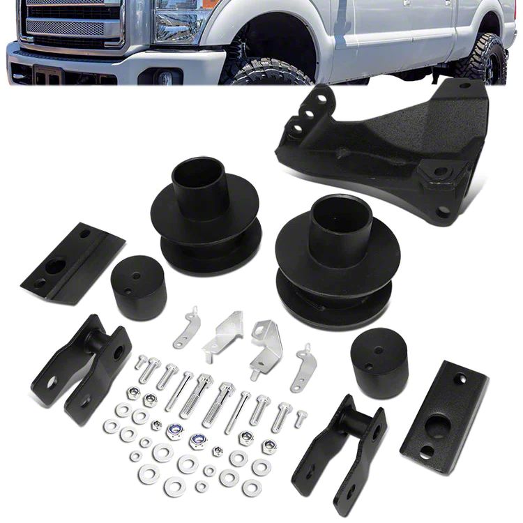 F350 Super Duty 2.50Inch Front Leveling Kit with Shock Extensions (11