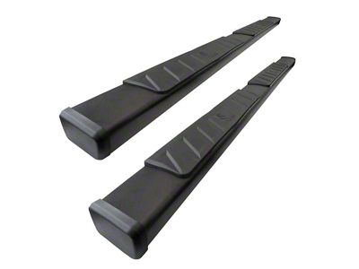 4-Inch Riser Side Step Bars; Textured Black (17-24 F-350 Super Duty SuperCrew)