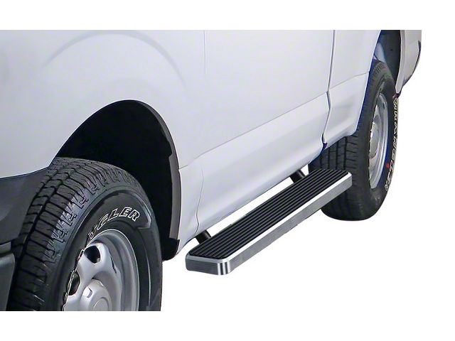 5-Inch iStep Running Boards; Hairline Silver (17-24 F-350 Super Duty Regular Cab)
