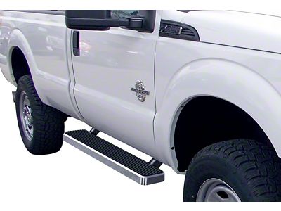 5-Inch iStep Running Boards; Hairline Silver (11-16 F-350 Super Duty Regular Cab)