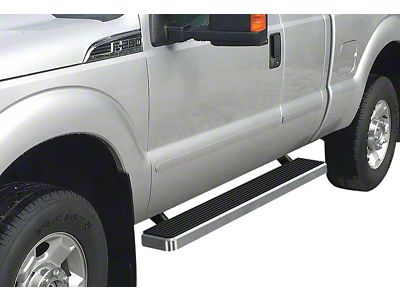5-Inch iStep Running Boards; Hairline Silver (11-16 F-350 Super Duty SuperCab)