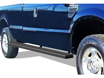 5-Inch iStep Wheel-to-Wheel Running Boards; Black (99-16 F-350 Super Duty SuperCab w/ 6-3/4-Foot Bed)
