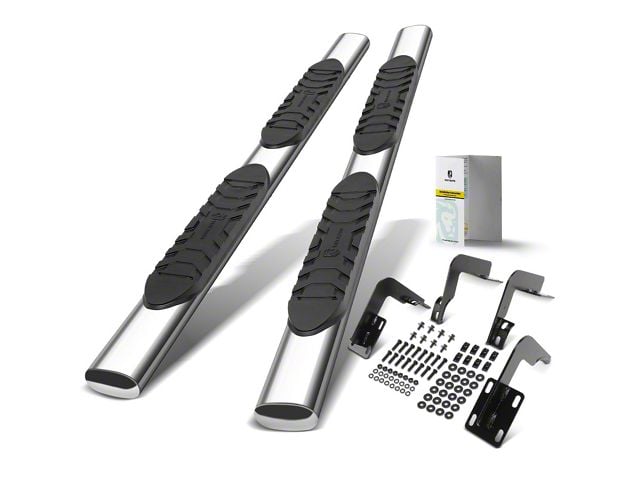 F350 Side F-350 Super Duty 5-Inch Oval Straight Side Step Bars; Chrome (11-16 F ...