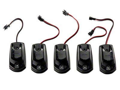 5-Piece Amber LED Roof Cab Lights; Smoked Lens (17-24 F-350 Super Duty)