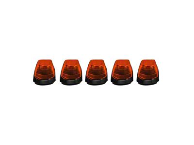 5-Piece Amber LED Roof Cab Lights; Amber Lens (17-24 F-350 Super Duty)