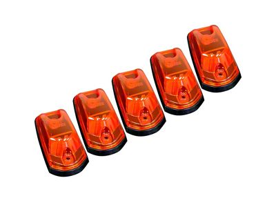 5-Piece Amber LED Roof Cab Lights; Amber Lens (17-24 F-350 Super Duty)
