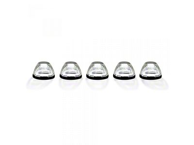 5-Piece White LED Roof Cab Lights; Clear Lens (11-16 F-350 Super Duty)