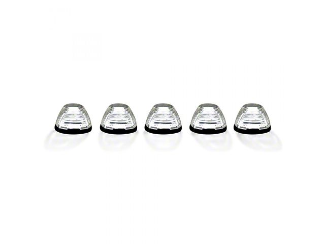 5-Piece White OLED Roof Cab Lights; Clear Lens (11-16 F-350 Super Duty)