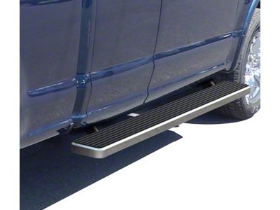 6-Inch iStep Running Boards; Hairline Silver (17-24 F-350 Super Duty SuperCab)