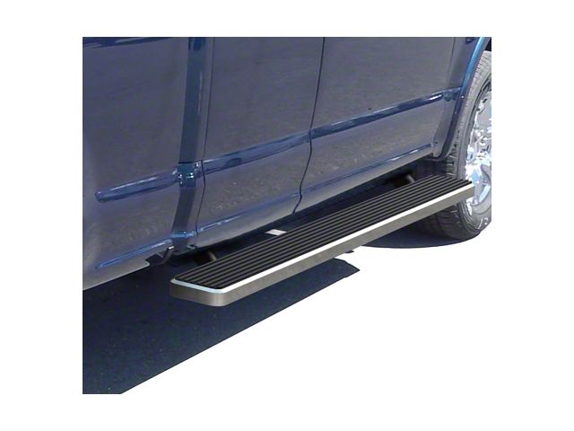 6-Inch iStep Running Boards; Hairline Silver (17-24 F-350 Super Duty SuperCab)