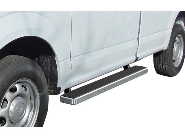 6-Inch iStep Running Boards; Hairline Silver (17-24 F-350 Super Duty Regular Cab)
